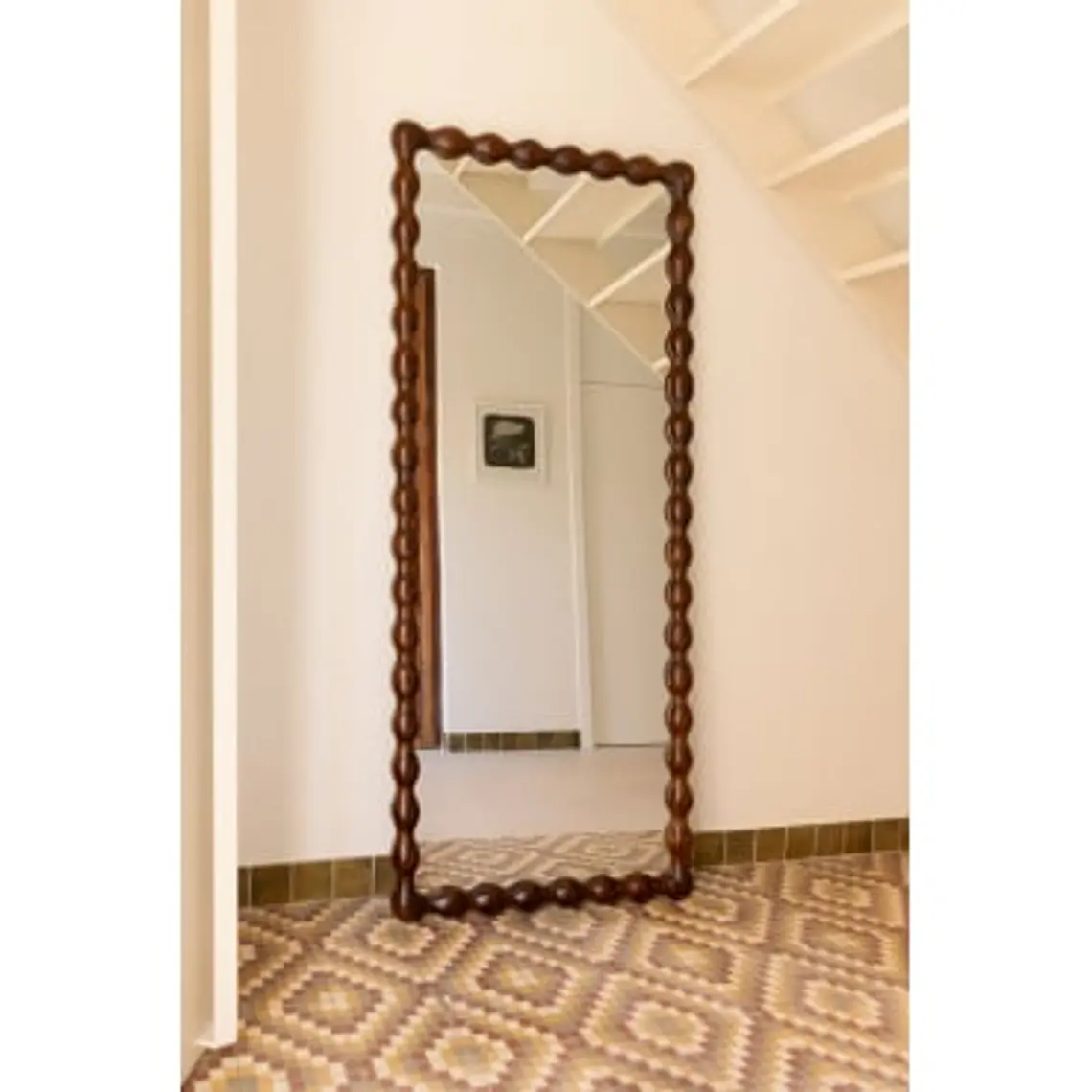 Espejo de dormitorio Elora rectangular en madera de mango 9