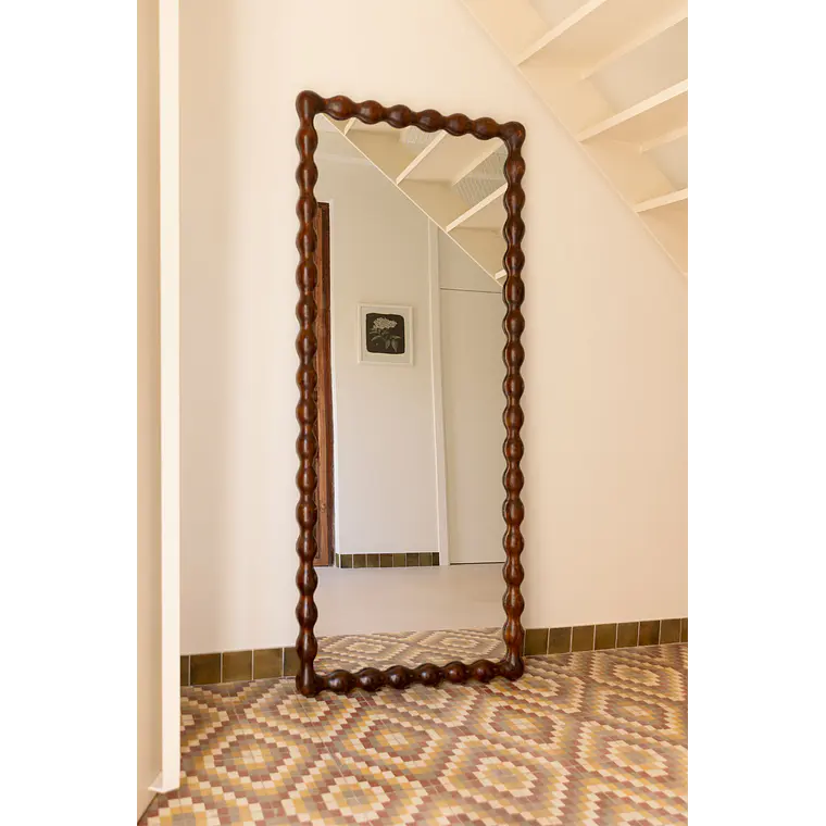 Espejo de dormitorio Elora rectangular en madera de mango 11
