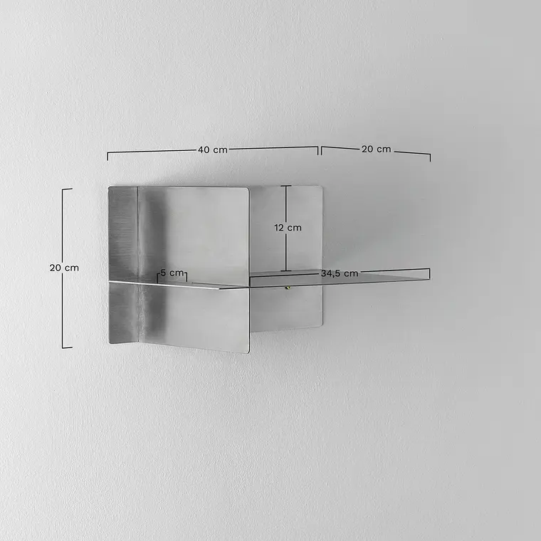 Estante de pared en acero inoxidable 7