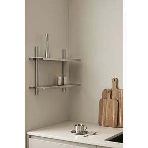 Estantería de pared en acero inoxidable