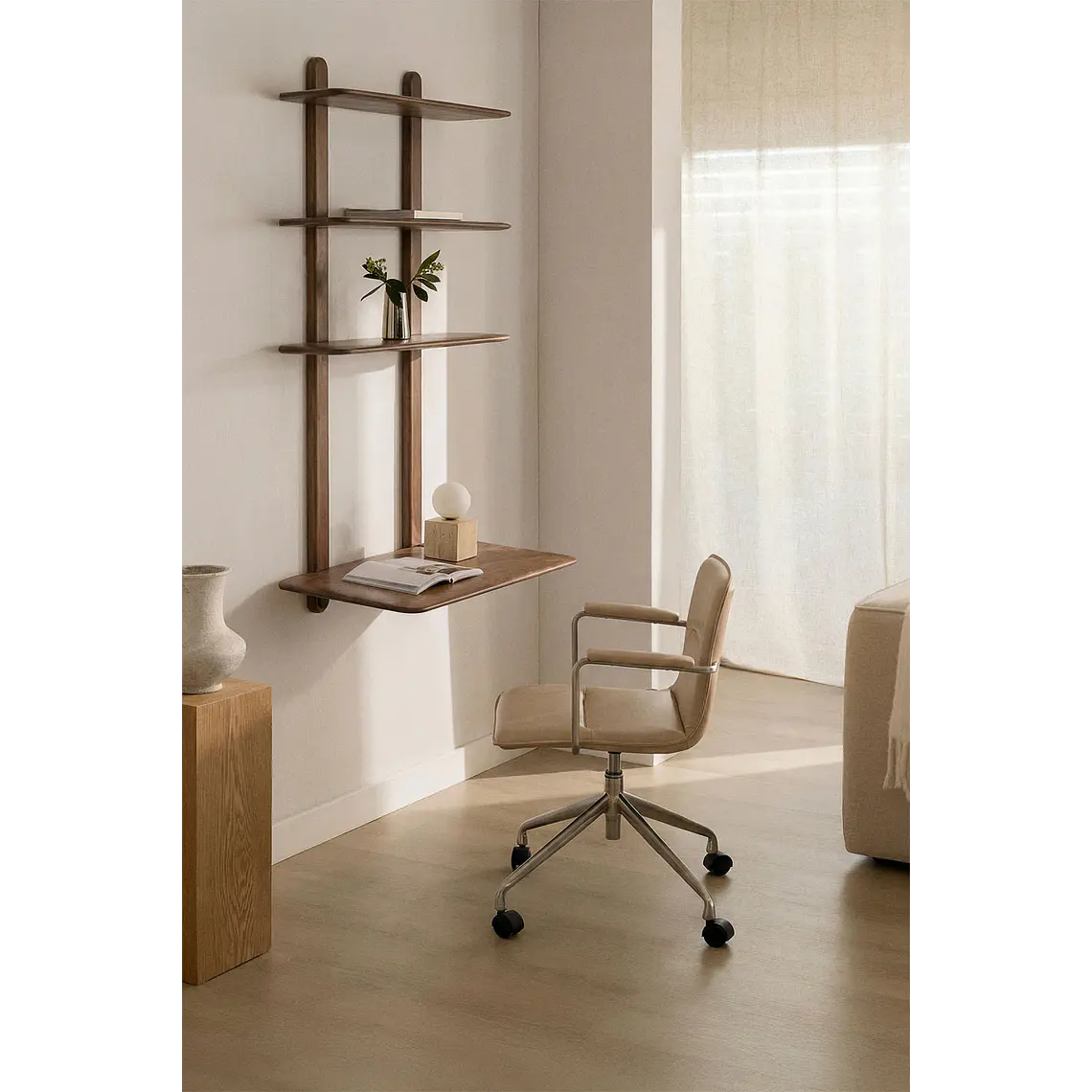 Nivasel · Estantería en acabado madera 4