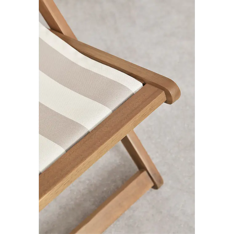 Hamaca plegable en madera con cojín Dela 7