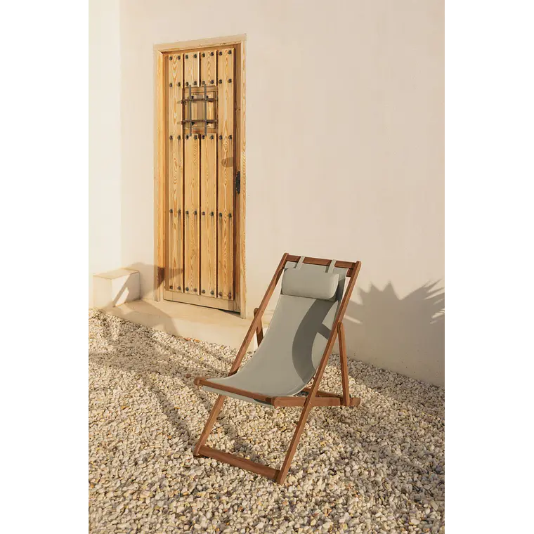 Hamaca plegable en madera con cojín Dela 15