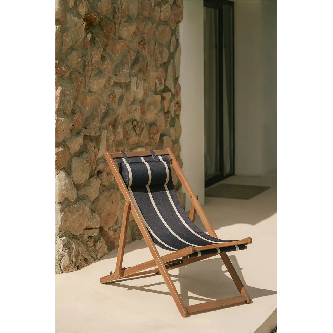 Hamaca plegable en madera con cojín Dela 17