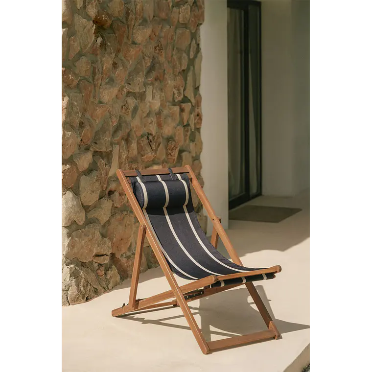 Hamaca plegable en madera con cojín Dela 17