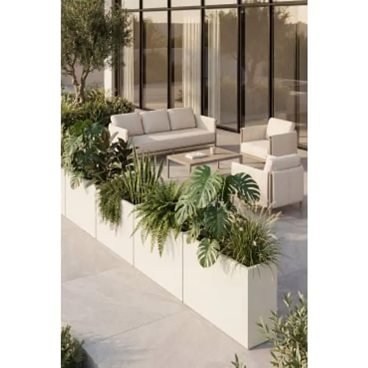 Macetero de exterior rectangular en cemento Calina 7