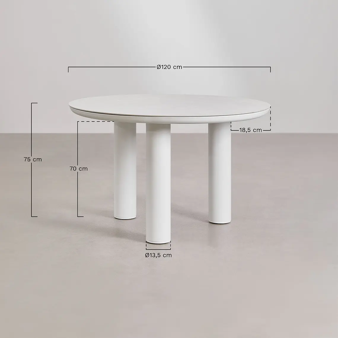 Mesa de comedor Aelis en cerámica 5