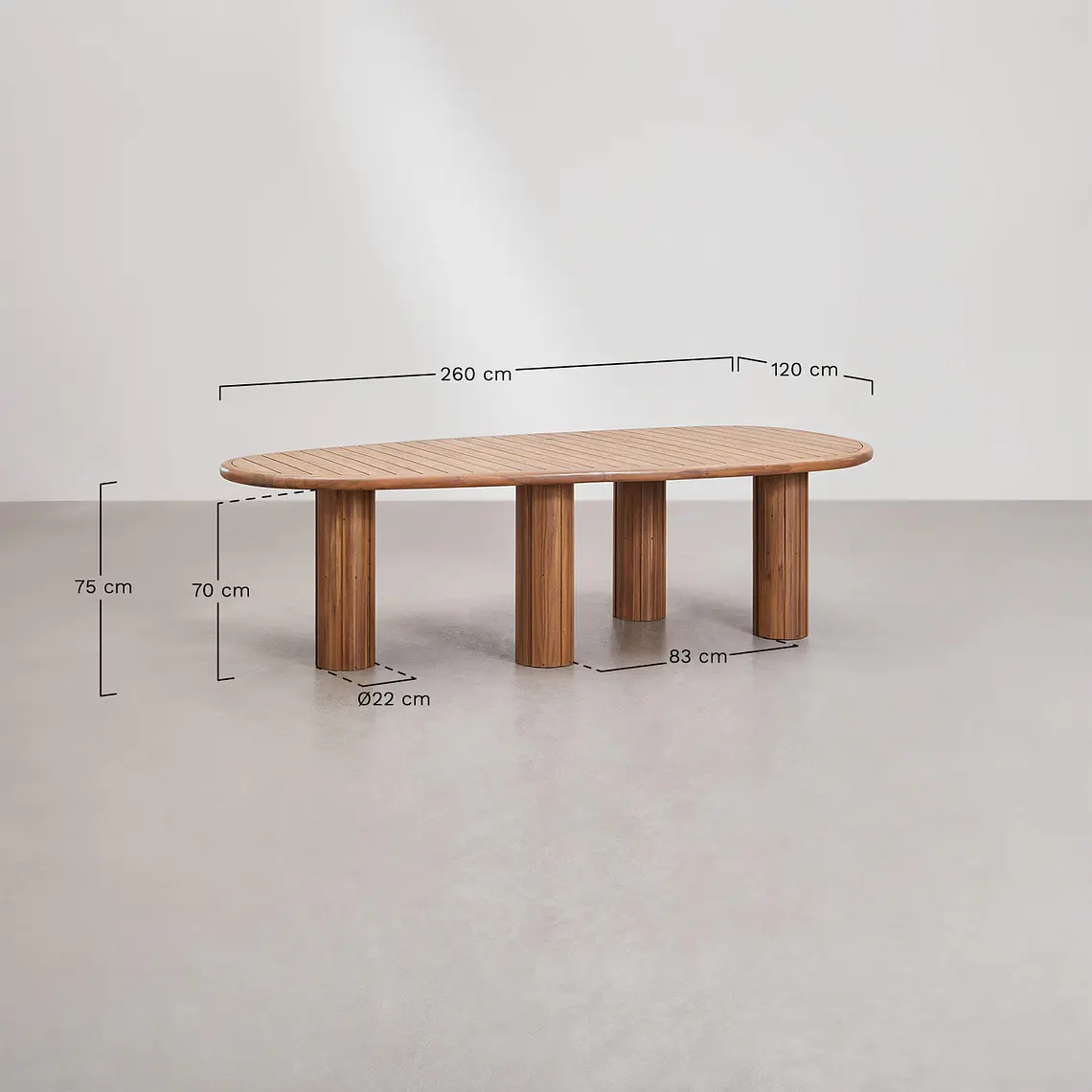 Mesa de comedor Eiren en madera de acacia 8