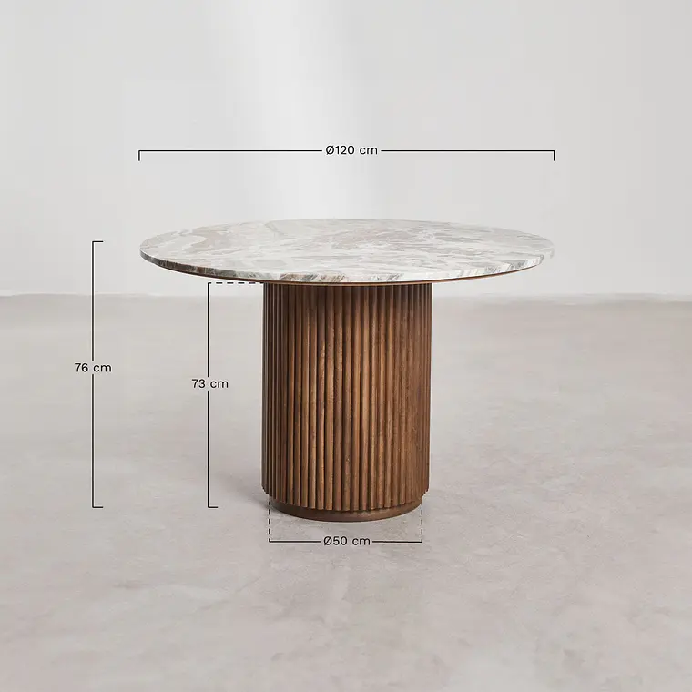 Mesa de comedor Elaena en madera de mango 10