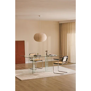 Mesa de comedor Faelora en vidrio