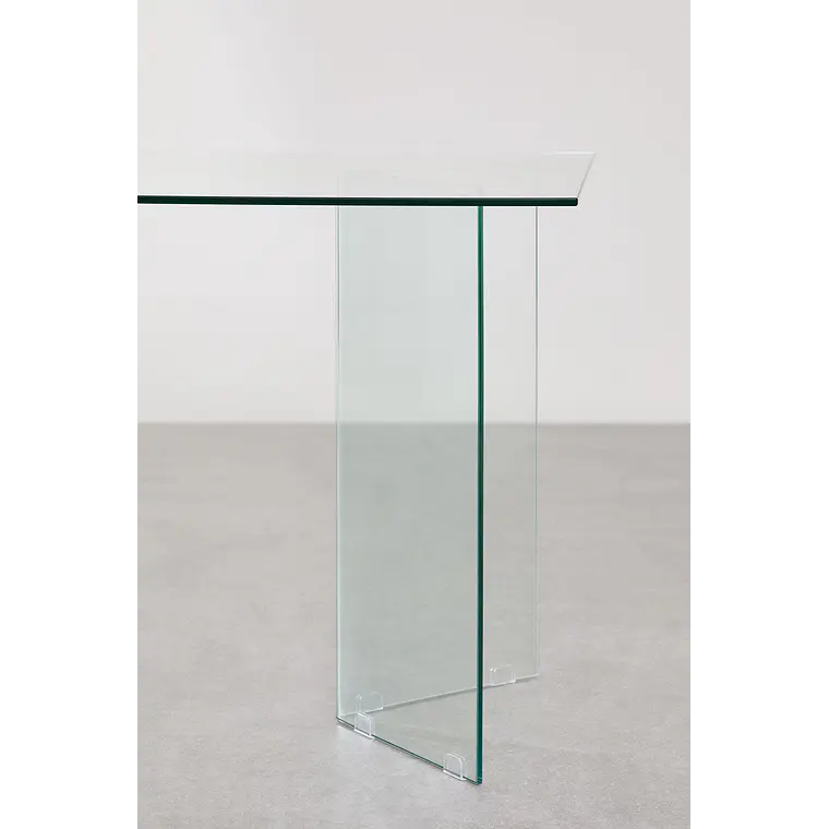 Mesa de comedor Faelora en vidrio 6