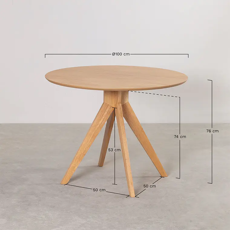 Mesa de comedor Jaelara en madera 7
