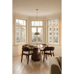 Mesa de comedor Lioia en vidrio