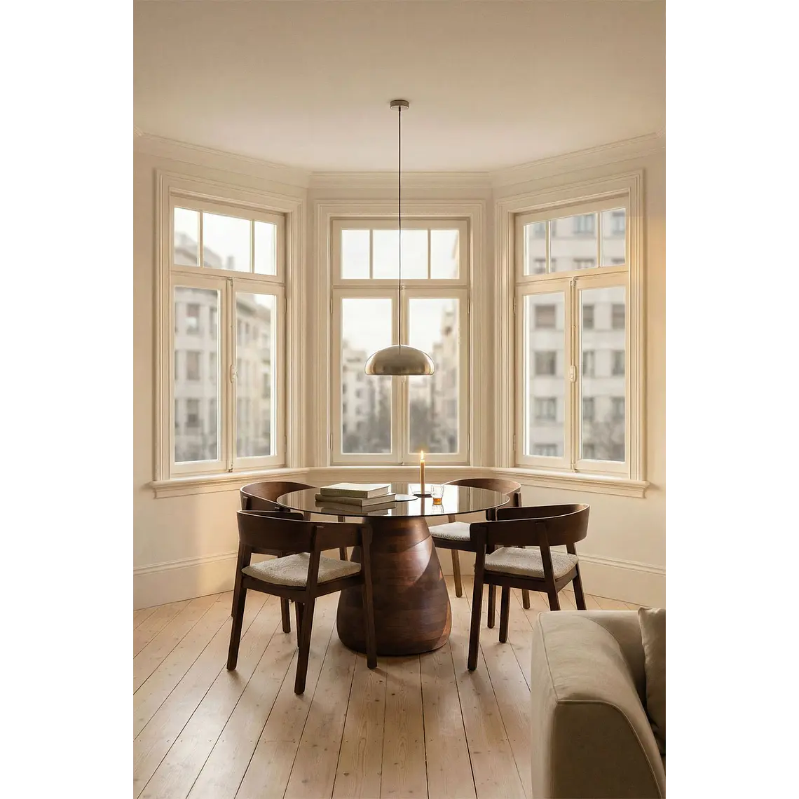 Mesa de comedor Lioia en vidrio 2