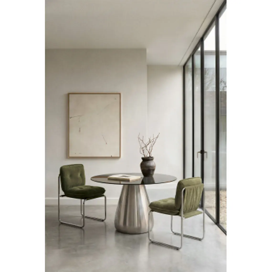 Mesa de comedor Lioia en vidrio 12