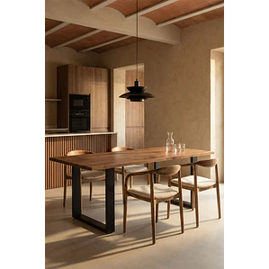 Mesa de comedor Lyseva en madera de acacia