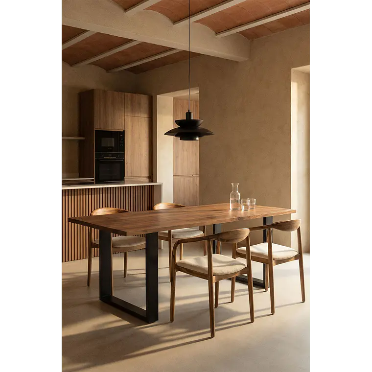 Mesa de comedor Lyseva en madera de acacia 2
