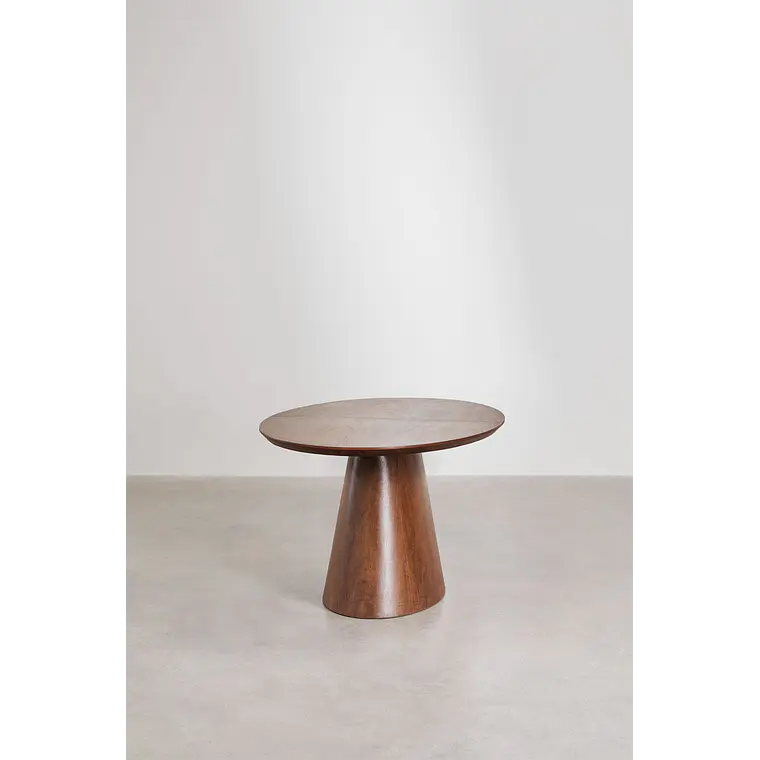 Mesa de comedor ovalada 160-200x100 cm extensible en MDF y chapa 3
