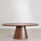Mesa de comedor ovalada 160-200x100 cm extensible en MDF y chapa - Miniatura 4