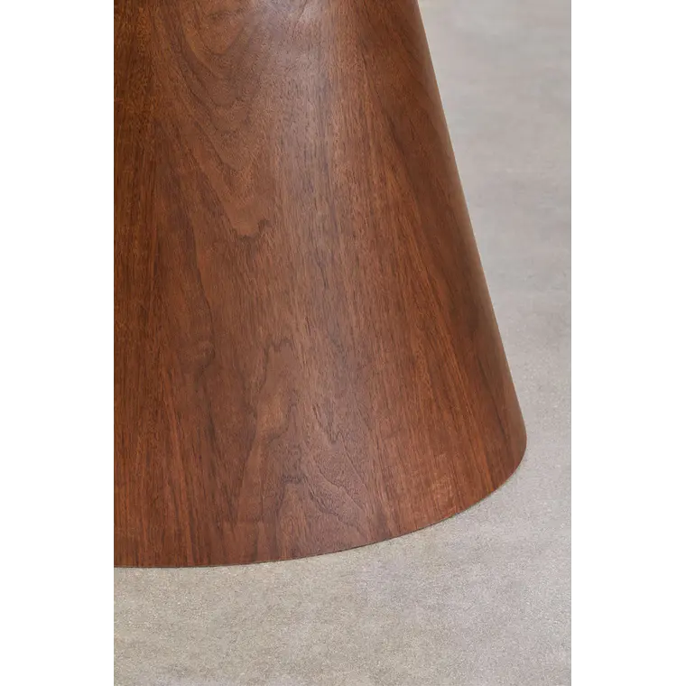 Mesa de comedor ovalada 160-200x100 cm extensible en MDF y chapa 7