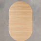 Mesa de comedor ovalada 180-240x105 cm extensible en MDF y chapa de roble - Miniatura 11