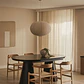Mesa de comedor ovalada 180-240x105 cm extensible en MDF y chapa de roble - Miniatura 15