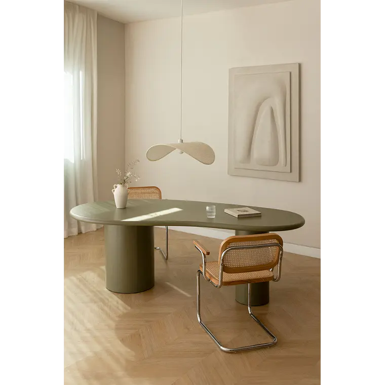 Mesa de comedor ovalada 220x115 cm en MDF 1