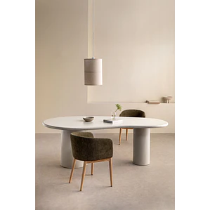 Mesa de comedor ovalada 220x115 cm en MDF