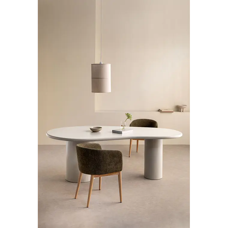 Mesa de comedor ovalada 220x115 cm en MDF 2