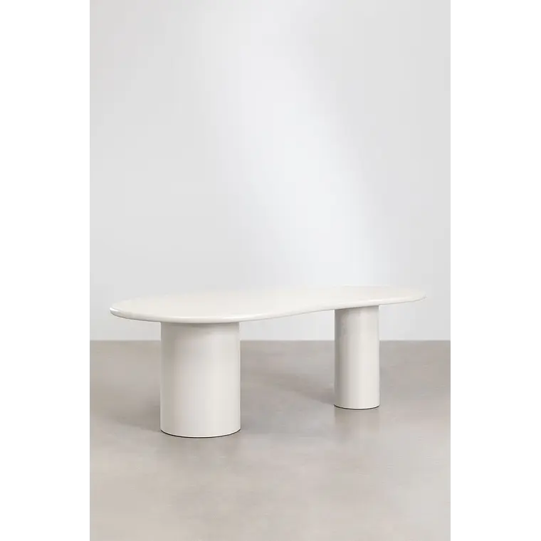 Mesa de comedor ovalada 220x115 cm en MDF 3