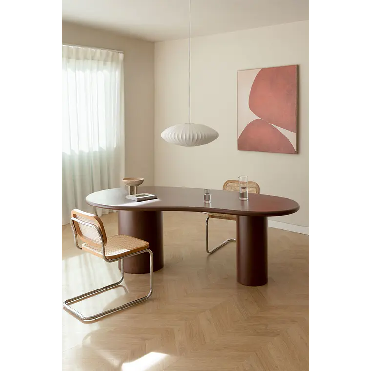 Mesa de comedor ovalada 220x115 cm en MDF 10