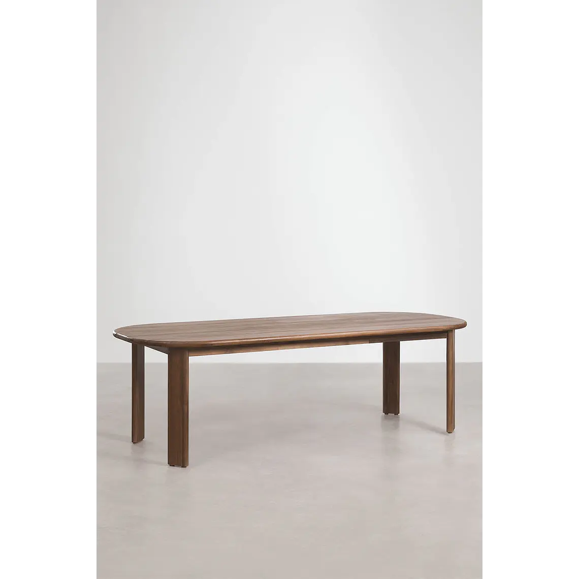 Mesa de comedor ovalada 240x100 cm en madera de acacia 2