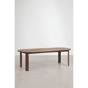 Mesa de comedor ovalada 240x100 cm en madera de acacia