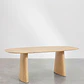 Mesa de comedor ovalada extensible en MDF y chapa de fresno - Miniatura 4