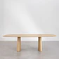 Mesa de comedor ovalada extensible en MDF y chapa de fresno - Miniatura 6