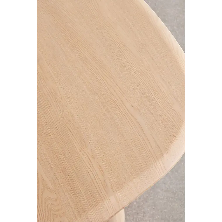 Mesa de comedor ovalada extensible en MDF y chapa de fresno 8