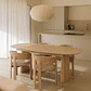 Mesa de comedor ovalada extensible en MDF y chapa de fresno - Miniatura 16