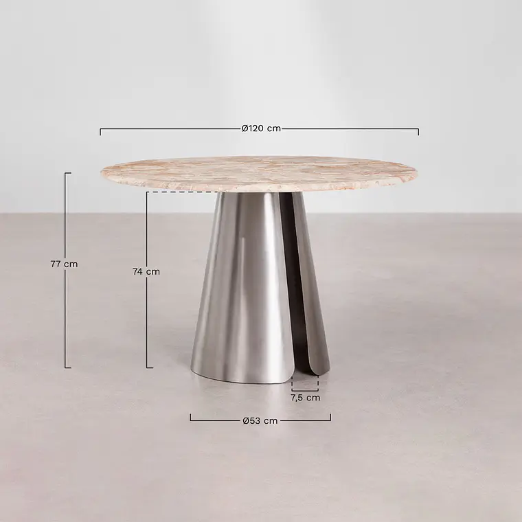 Mesa de comedor Phaeeva en acero 9