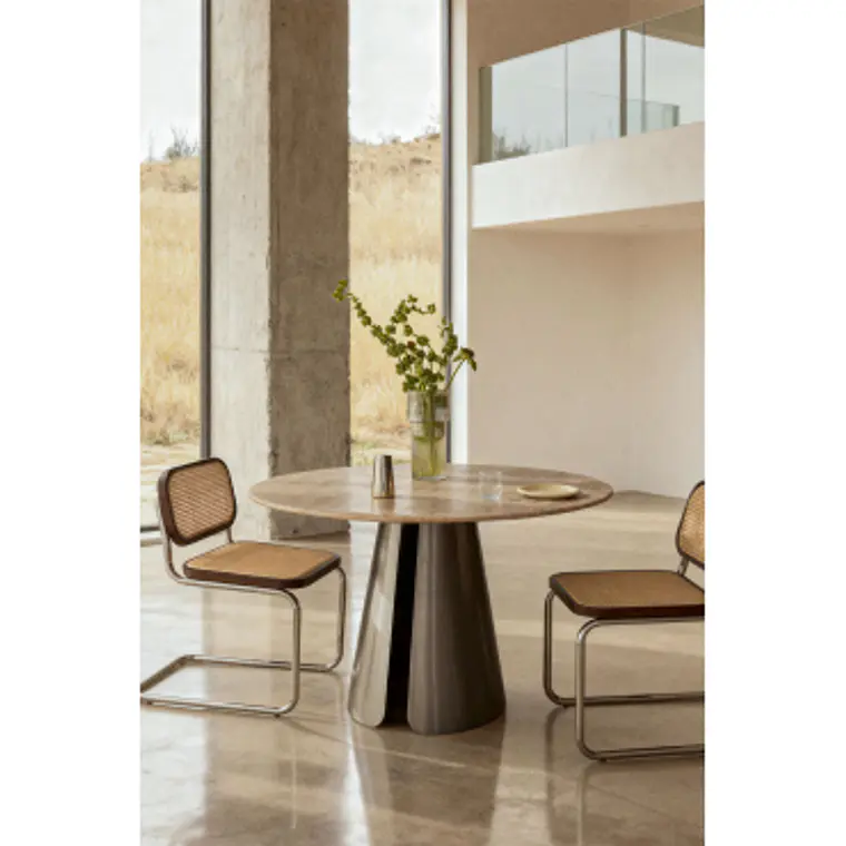 Mesa de comedor Phaeeva en acero 12