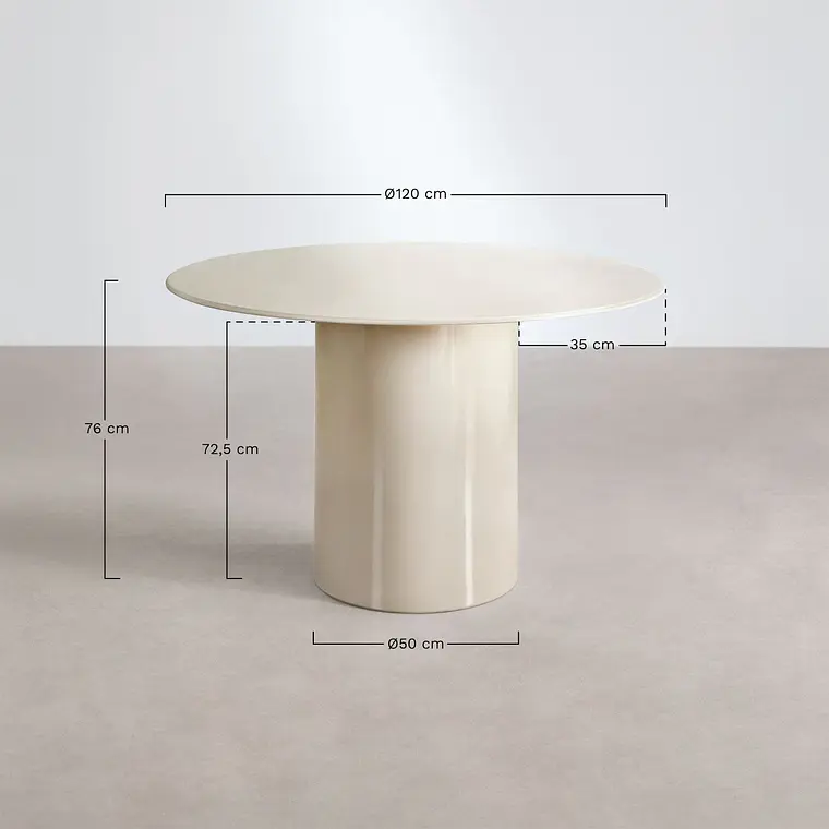 Mesa de comedor Queneri en vidrio 8