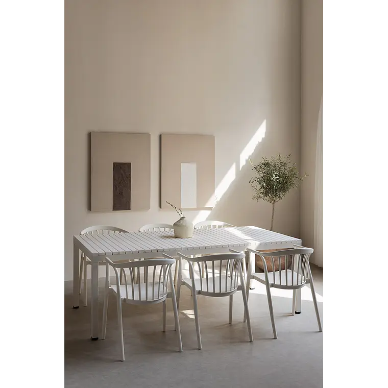 Mesa de comedor Raeien en aluminio 1