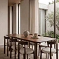 Mesa de comedor rectangular 220-320x95 cm extensible en madera - Miniatura 1
