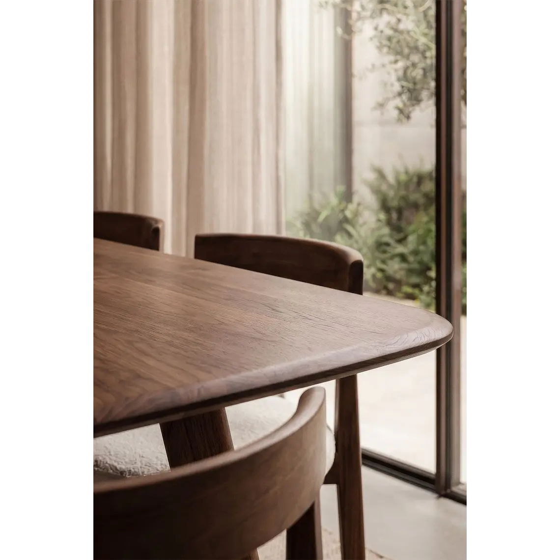 Mesa de comedor rectangular 220-320x95 cm extensible en madera 4