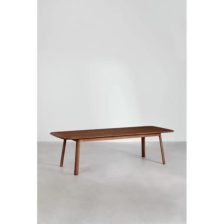 Mesa de comedor rectangular 220-320x95 cm extensible en madera 6