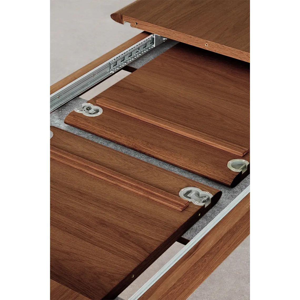 Mesa de comedor rectangular 220-320x95 cm extensible en madera 10