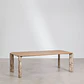 Mesa de comedor rectangular 230x110 cm en madera de mango y piedra natural - Miniatura 3