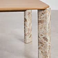 Mesa de comedor rectangular 230x110 cm en madera de mango y piedra natural - Miniatura 5