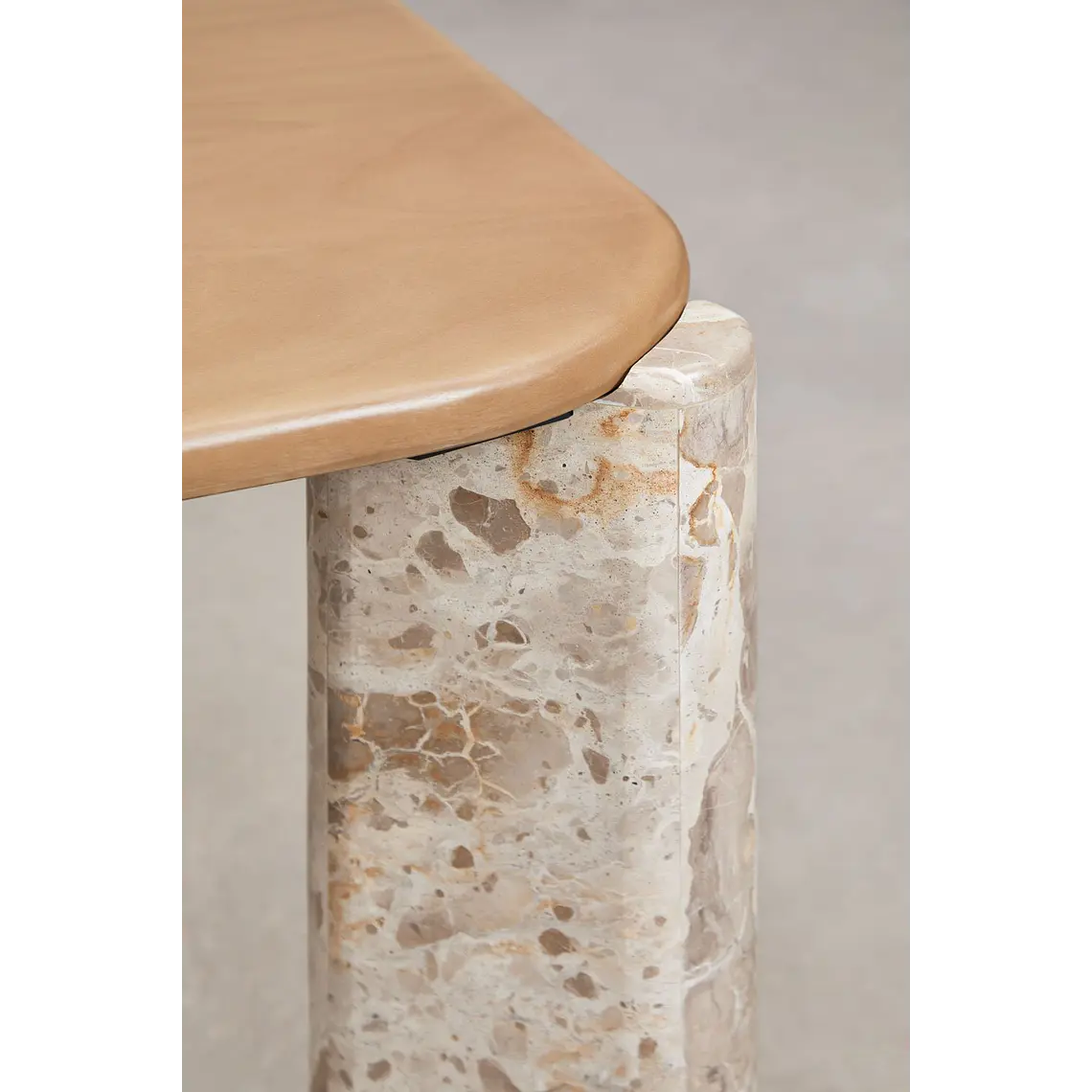 Mesa de comedor rectangular 230x110 cm en madera de mango y piedra natural 6