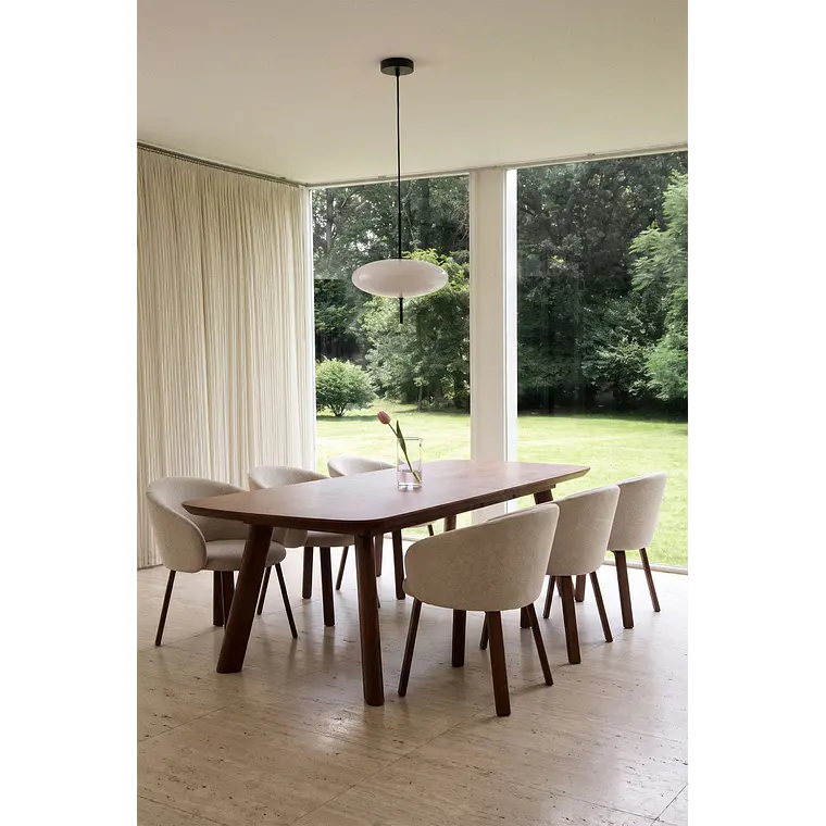 Mesa de comedor rectangular 240-300x110 cm extensible en MDF 1