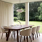 Mesa de comedor rectangular 240-300x110 cm extensible en MDF - Miniatura 1